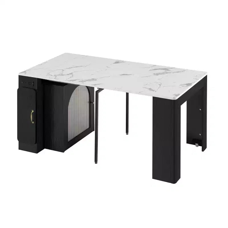 Tavolo da pranzo allungabile con presa elettrica integrata