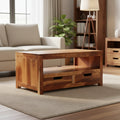 vidaXL Coffee Table Light Brown Solid Acacia Wood