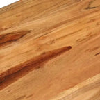 Tavolino da caffè in legno di acacia con cassetti e ripiano
