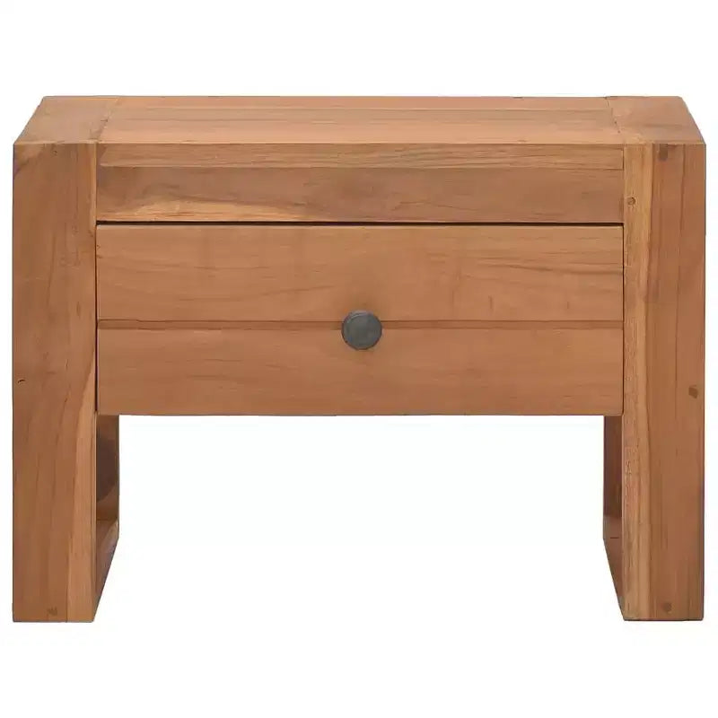 Comodino in legno massello di teak con cassetto