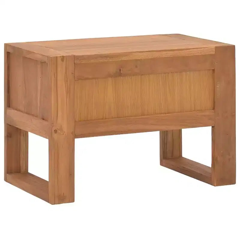 Comodino in legno massello di teak con cassetto