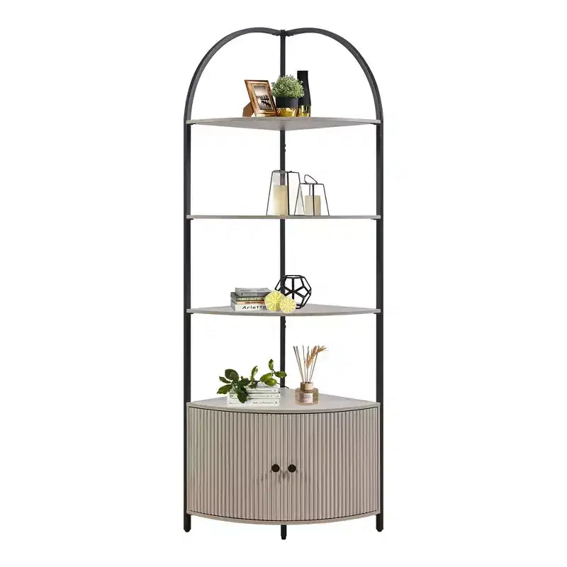 Scaffale angolare con mobiletto