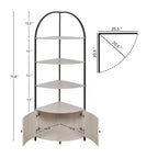 Scaffale angolare con mobiletto