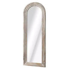 HomeRoots 71 White Solid Wood Arch Freestanding Framed Full Length Mirror