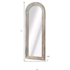 Specchio a figura intera ad arco da 71" autoportante – Cornice in legno bianca