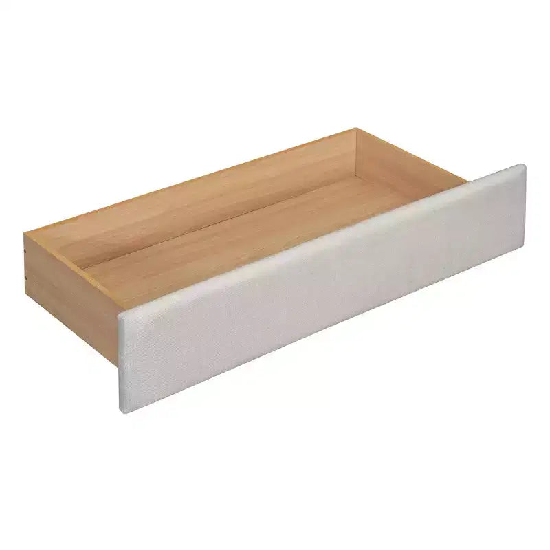 Letto matrimoniale con cassetti contenitore, mensole, letto estraibile e luci da lettura