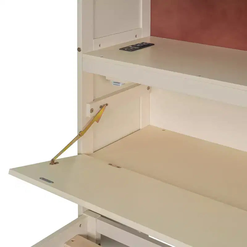 Struttura letto matrimoniale con cassetti contenitore e porte USB nella testiera