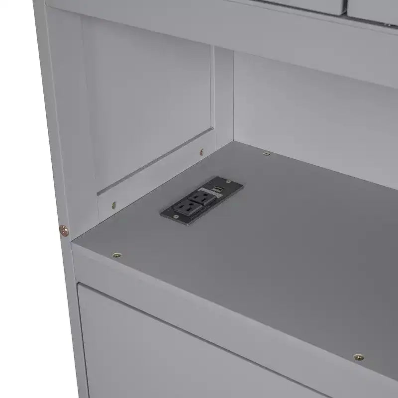 Struttura letto matrimoniale con cassetti contenitore e porte USB nella testiera
