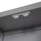 Struttura letto matrimoniale con cassetti contenitore e porte USB nella testiera