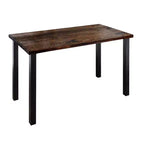 Pipe Decor Skyline Boulder Black Solid Wood Desk with 28 in. High-Rise Legs