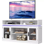 Mobile TV rustico con luci LED – Adatto per TV fino a 70"