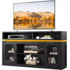 Mobile TV rustico con luci LED – Adatto per TV fino a 70"