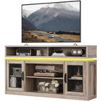 Mobile TV rustico con luci LED – Adatto per TV fino a 70"