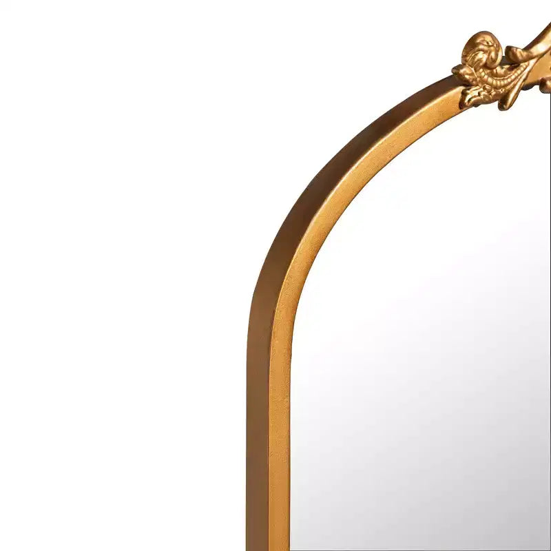 Mobiletto da bagno ad arco con specchio e contenitore