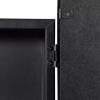 Mobiletto da bagno ad arco con specchio e contenitore