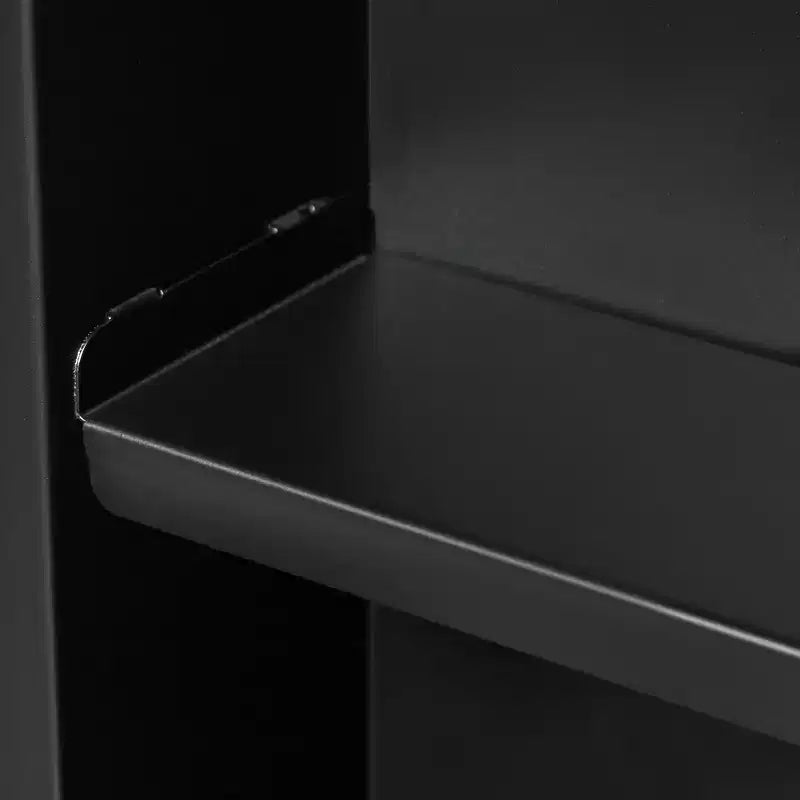 Mobiletto da bagno ad arco con specchio e contenitore