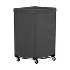 Seville Classics Heavy-Duty Rolling Corner Laundry Room Hamper