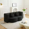 Okak Modern Modular Folding Loveseat Sleeper Sofa with Pillows,Deep Seat Futon Couch for Living Room,Apartment,Guestroom