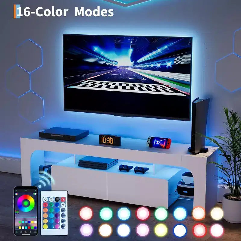 Mobile TV Moderno con Contenitore – Mobile Porta TV con Cassetti e Ripiani