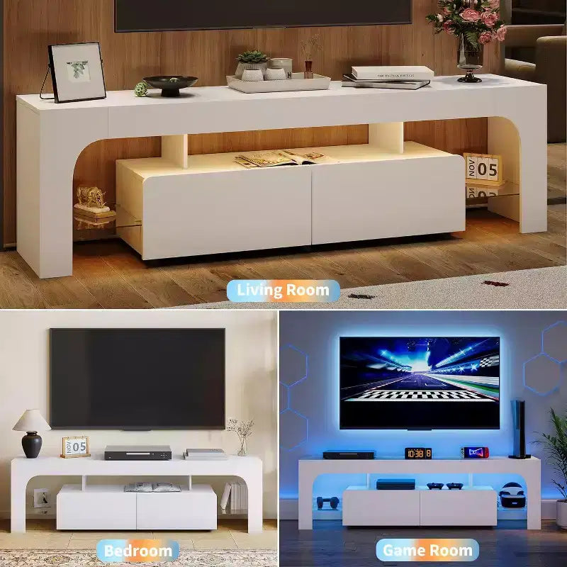 Mobile TV Moderno con Contenitore – Mobile Porta TV con Cassetti e Ripiani