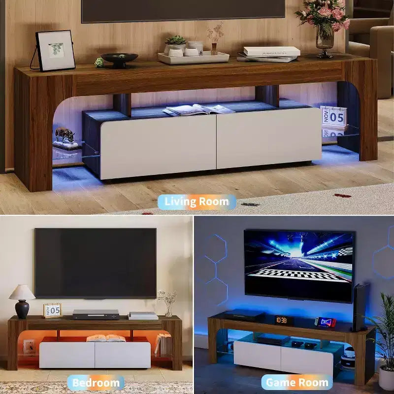 Mobile TV Moderno con Contenitore – Mobile Porta TV con Cassetti e Ripiani