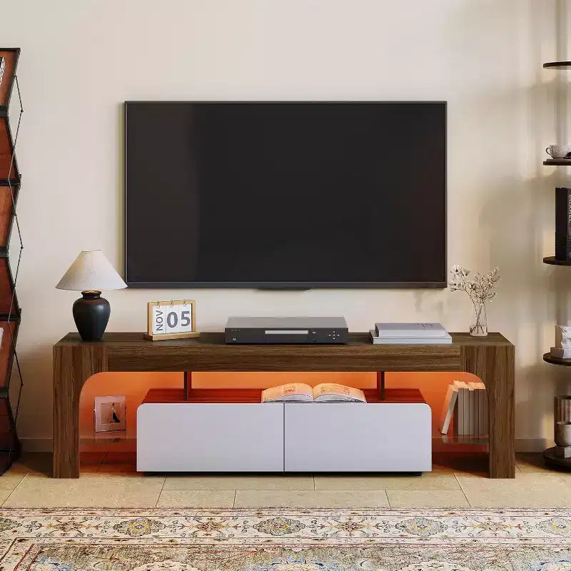Mobile TV Moderno con Contenitore – Mobile Porta TV con Cassetti e Ripiani
