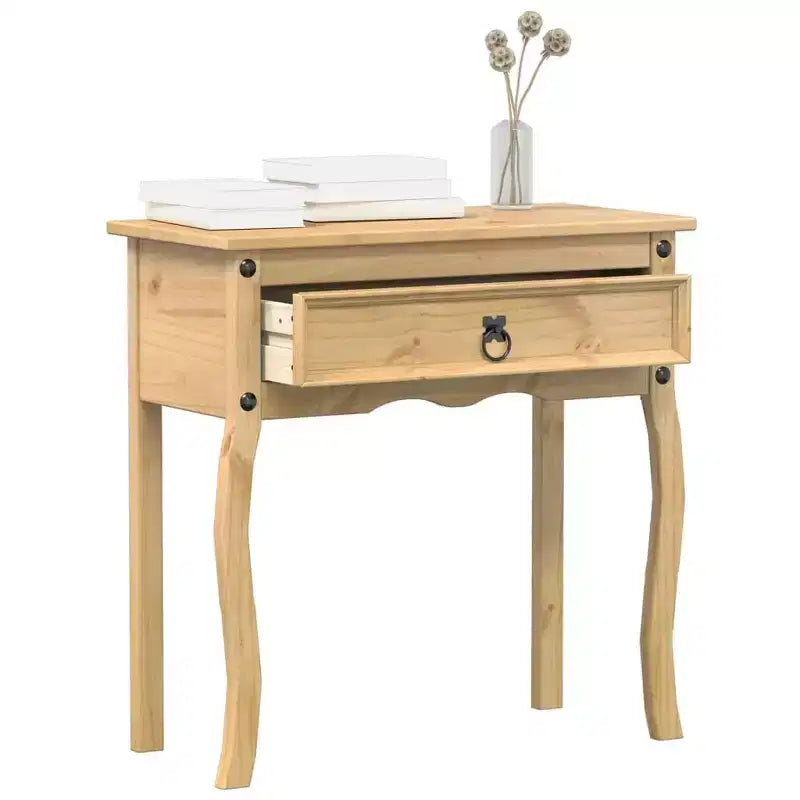 vidaXL Tavolo Consolle Corona 73x35x73 cm Legno Massello di Pino