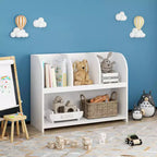 Libreria per bambini con 3 ripiani e contenitore giochi