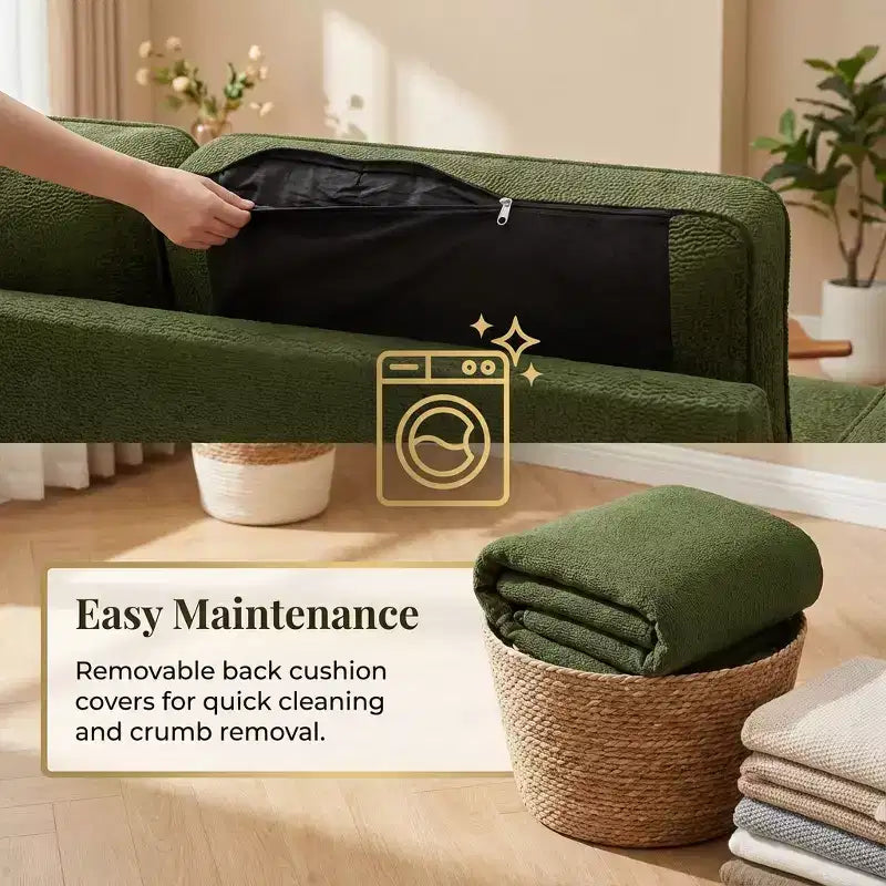 Divano Letto a L da 81" con Chaise Longue Contenitore e Tasche Laterali