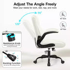 Sedia da ufficio ergonomica con schienale alto in pelle PU e braccioli ribaltabili