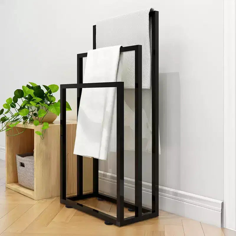 Porta asciugamani a 3 livelli autoportante – Acciaio, 38,8" H
