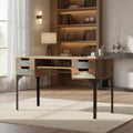 vidaXL Desk Mixed color Solid reclaimed wood, Iron Medium Desk