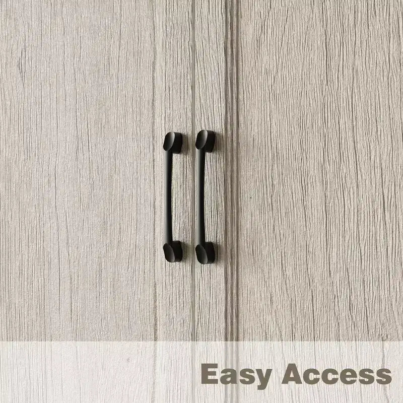 Mobile Dispensa da Cucina con Effetto Rovere Bianco, Ante Doppie e Cassetto