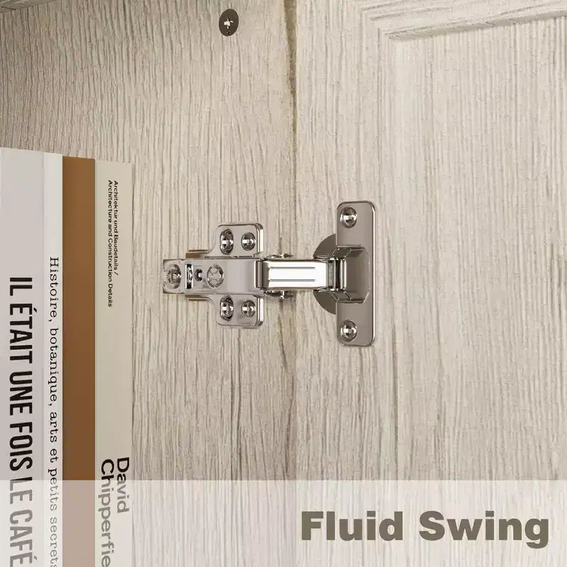 Mobile Dispensa da Cucina con Effetto Rovere Bianco, Ante Doppie e Cassetto