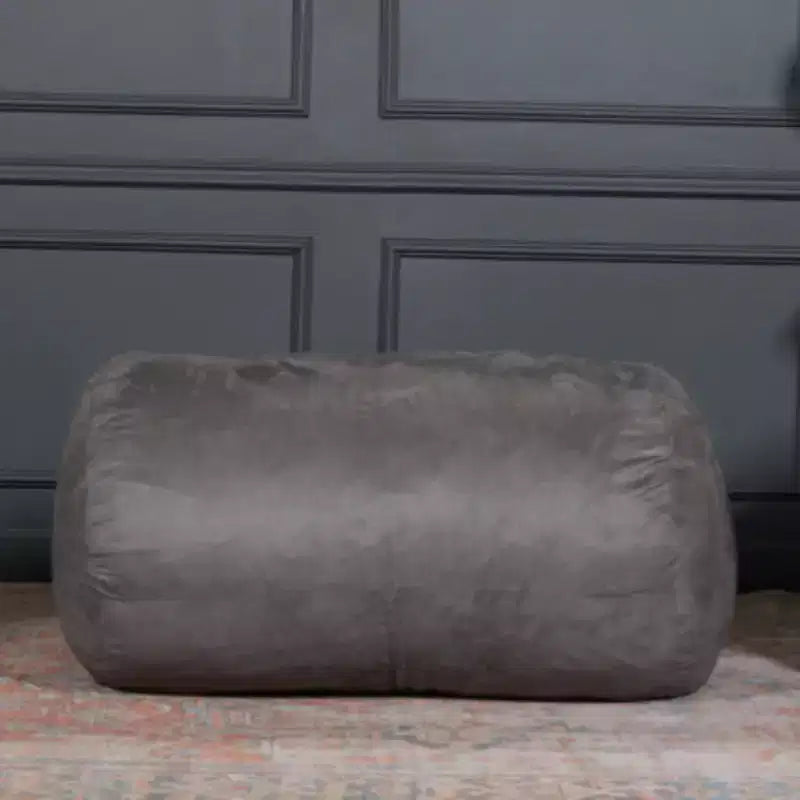 Poltrona Sacco Cilindrica 120 cm – Divano da Pavimento in Suedine per Camera da Letto e Soggiorno